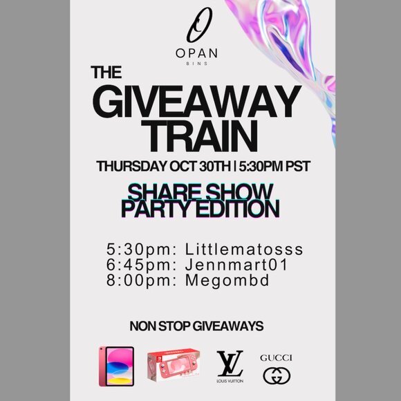 Other - The GIVEAWAY Train | THURSDAY October 30th | 5:30pm